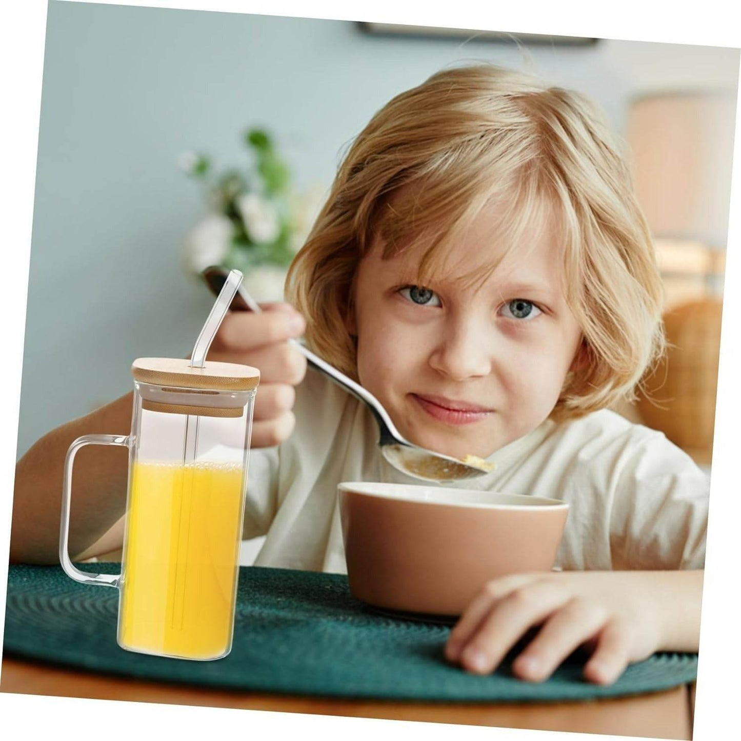 Clear Glassware Mug With Straw - DMC Wholesale
