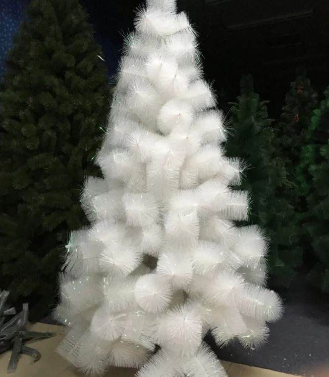 Artificial Pine Needle Christmas Tree (1.8m)(White) - DMC Wholesale