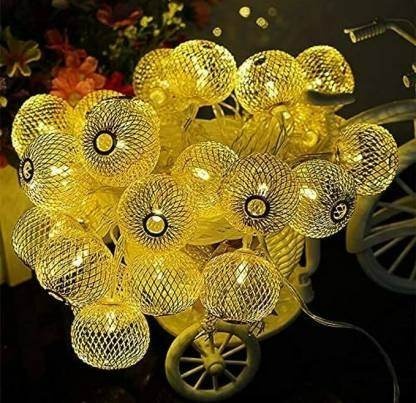 Rice Ball Decorative String Lights (10L)(3m)(Yellow) - DMC Wholesale
