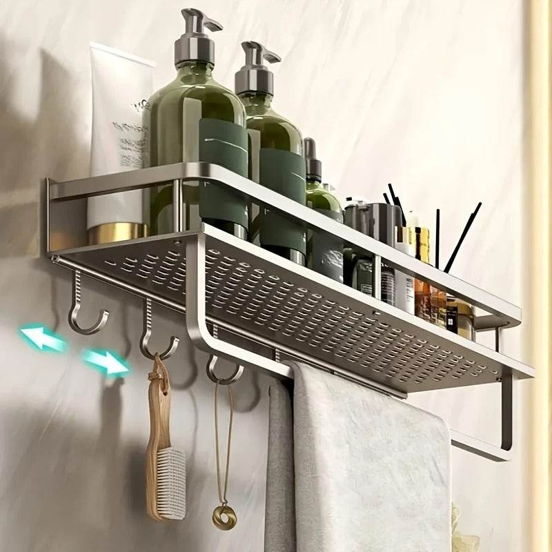 Towel Rod Wall Mounted Storage Rack (60cm) - DMC Wholesale