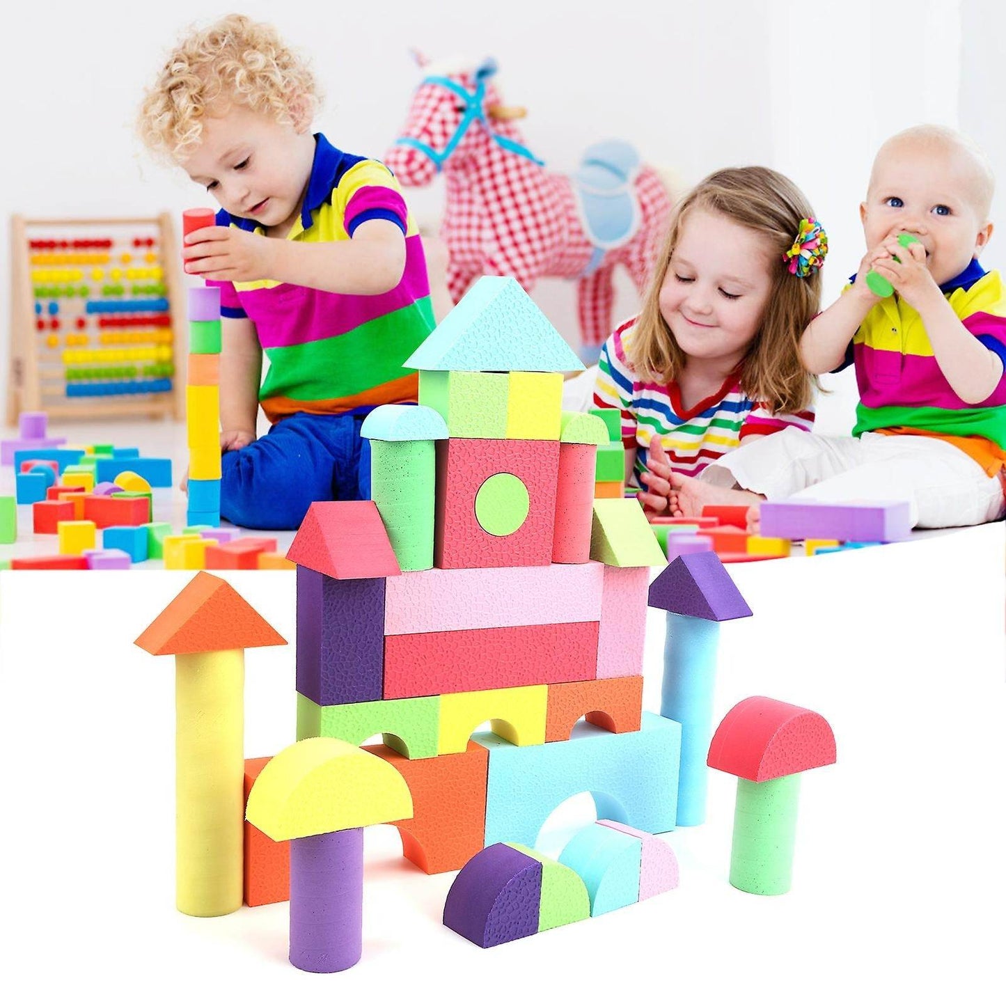 Eva Foam Building Blocks With Zip Storage Bag (Small) - DMC Wholesale