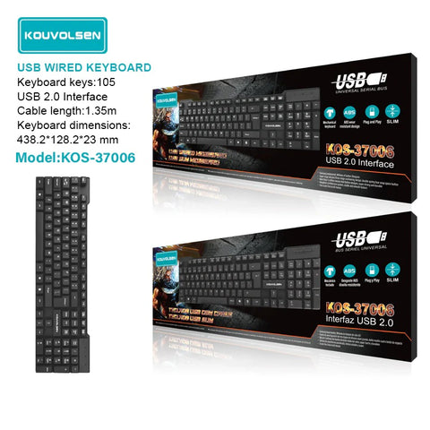 Kouvolsen USB Wired Keyboard KOS-37006