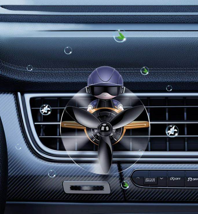 Solar Pilot Car Rotating Air Freshener - DMC Wholesale