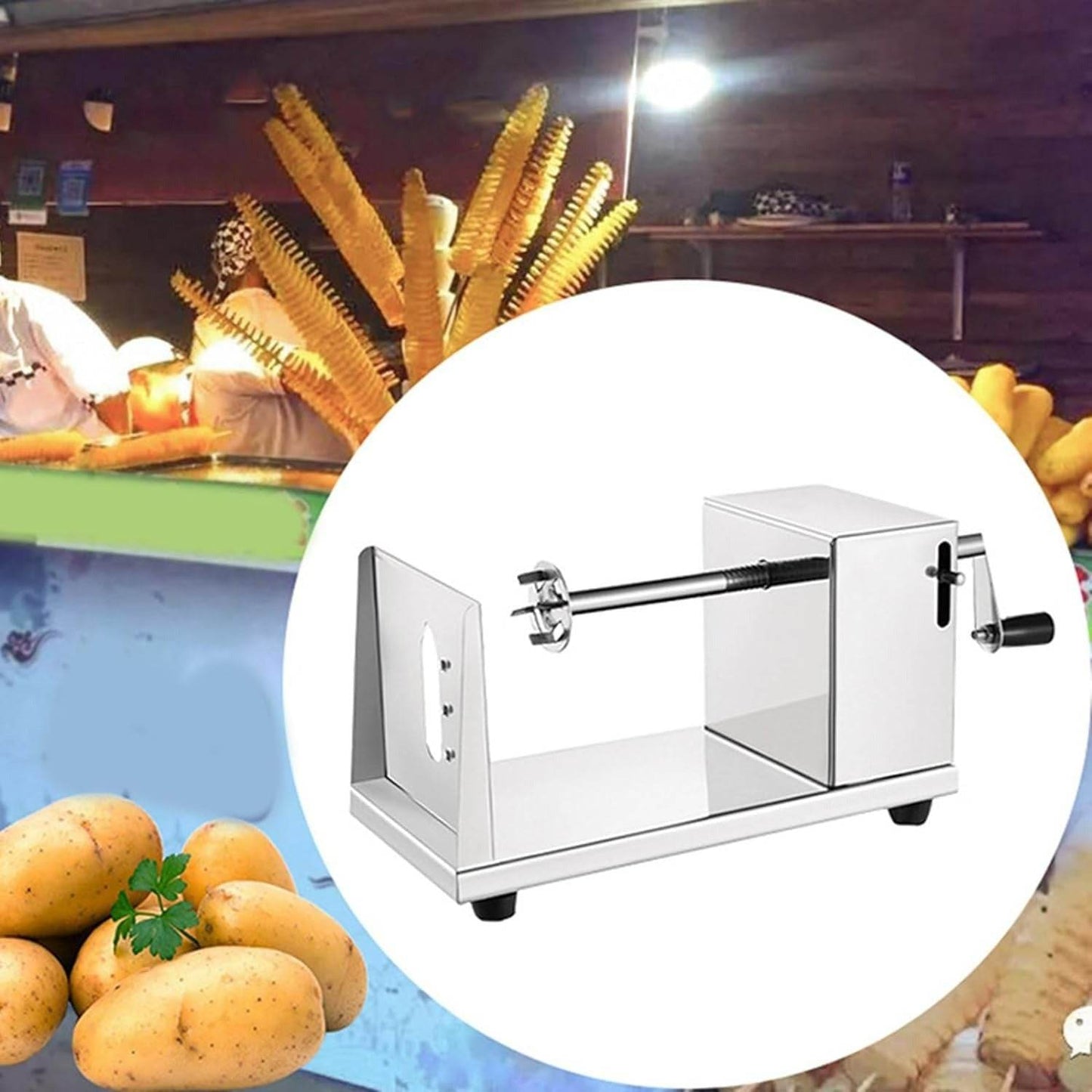 Hand Rotating Potato Tower Machine - DMC Wholesale