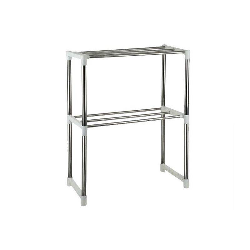 Expandable Microwave Oven Organiser Shelves (2 Tier) - DMC Wholesale
