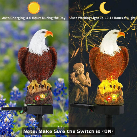 Eagle Shape Light LED Solar Garden Light - Alt View