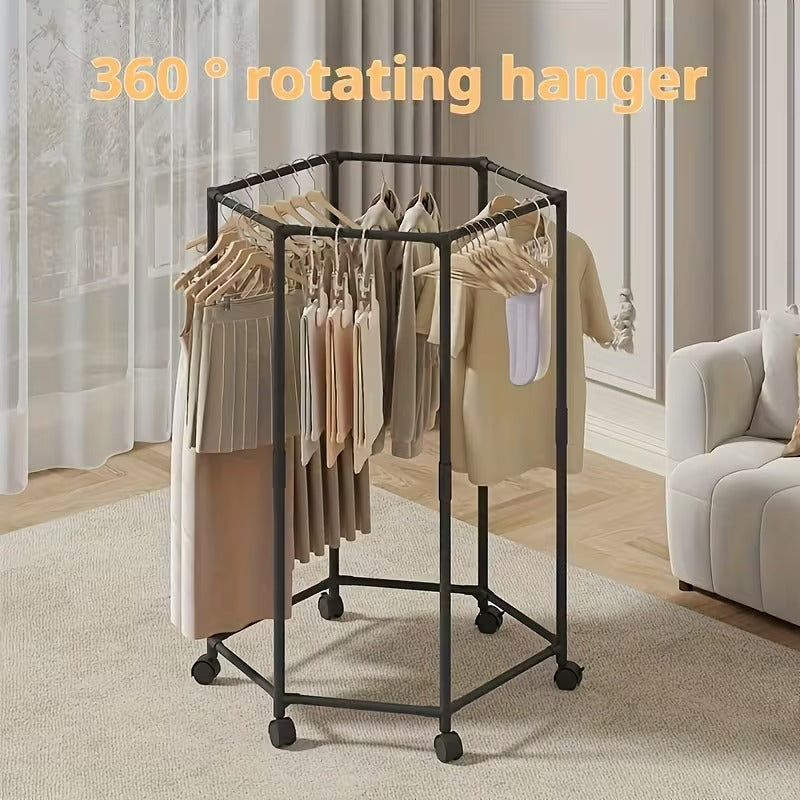 Hexagonal Freestanding Clothes Drying Rack