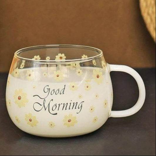 Single Wall Glass Mug (Yellow)(380ml) - DMC Wholesale