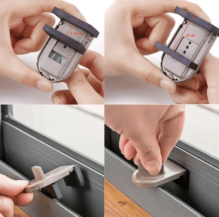 Anti-Theft Switch Sliding Door And Window Safety Lock (Each) - DMC Wholesale