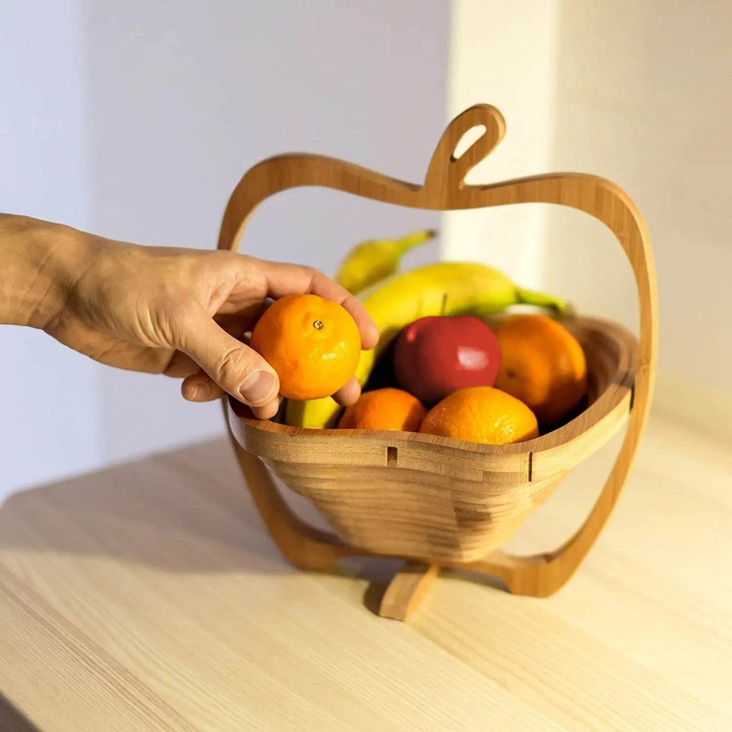 Collapsible Bamboo Fruit Basket - DMC Wholesale