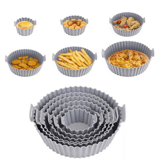 Silicone Air Fryer Liners (6 pcs)(Grey) - DMC Wholesale
