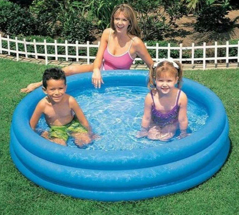 Inflatable Fun Crystal Blue Kids Swimming Pool (168cm)