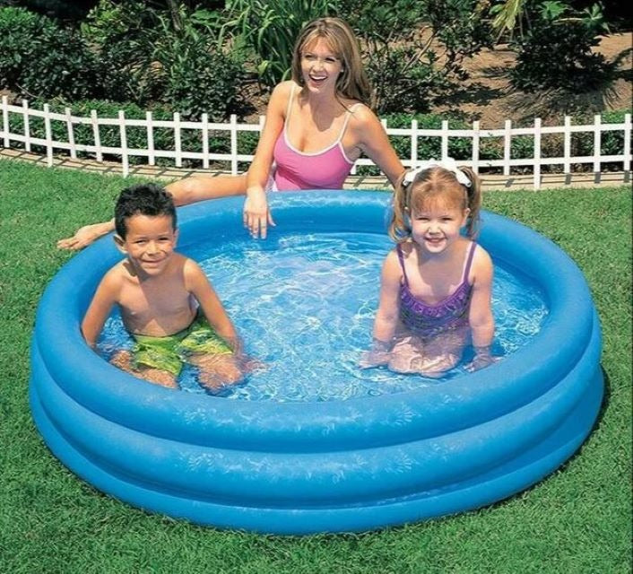 Inflatable Fun Crystal Blue Kids Swimming Pool (147cm)