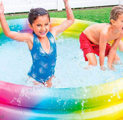 Inflatable Ombre Rainbow Pool - Alt View