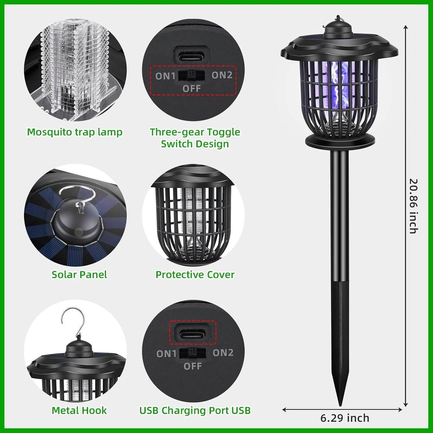 Garden Pathway Solar Mosquito Lamp (Each) - DMC Wholesale