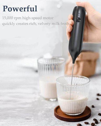 Rechargeable Electric Milk Frother - Alt View