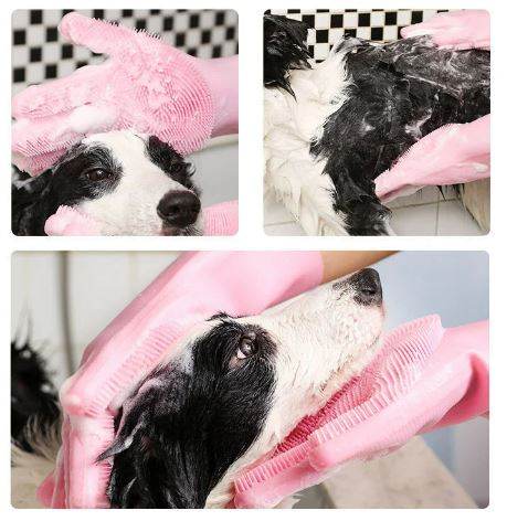 Multifunctional Silicone Pet Scrub Gloves - DMC Wholesale