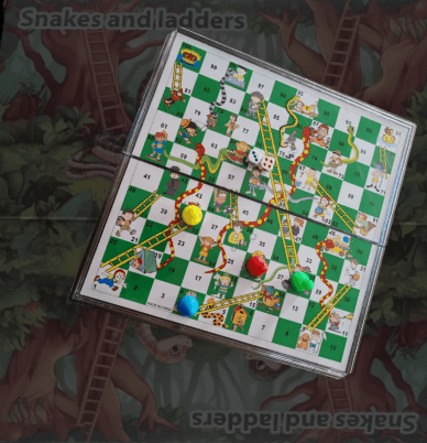 Foldable Magnetic Snakes and Ladders Board Game - Alt View