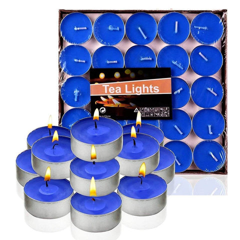 Coloured Tea Light Candles (50 pcs) - Alt View
