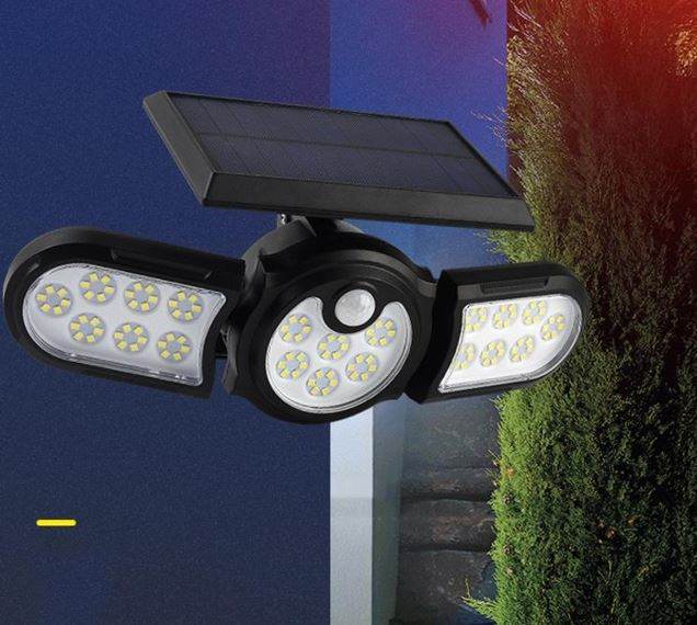 Three Head Induction Motion Sensor Light - DMC Wholesale