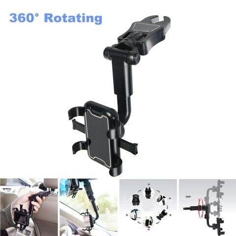 360 Degree Rearview Car Mobile Holder - DMC Wholesale