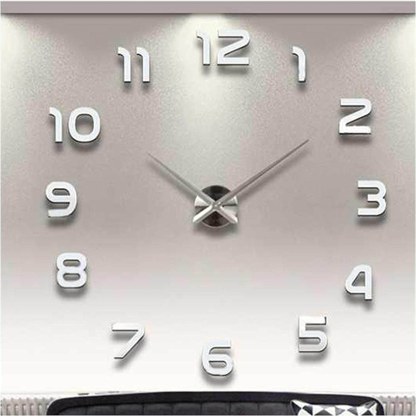 DIY Modern 3D Wall Clock (Silver)(60-70cm) - DMC Wholesale