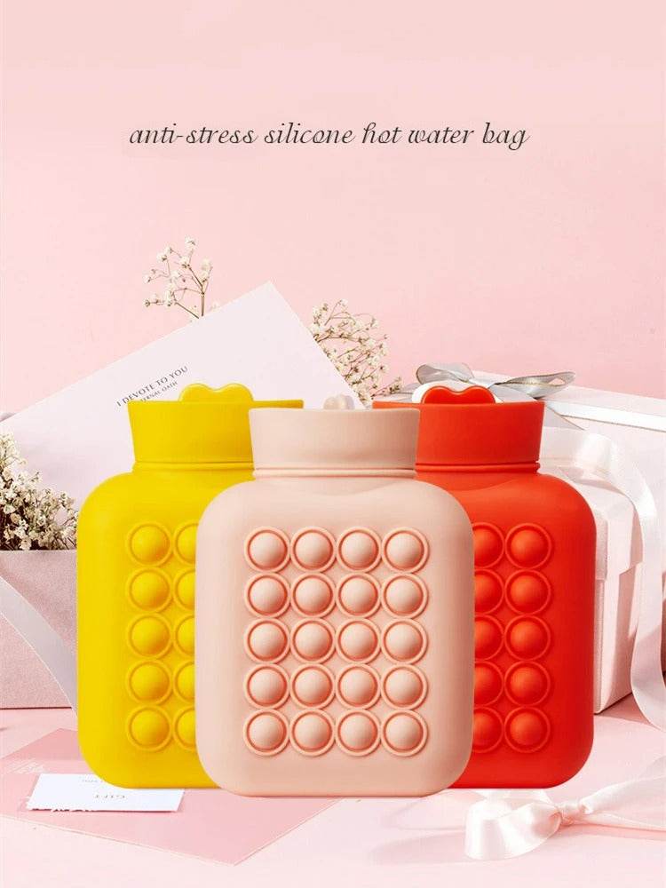Hot And Cold Compress Water Bottle Pop-It Bag (500ml)(Yellow) - DMC Wholesale