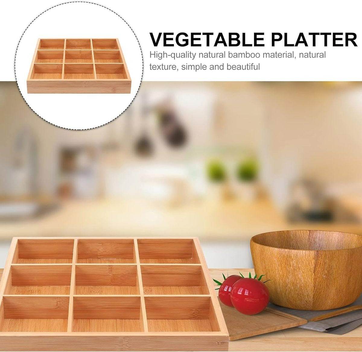 Universal Wooden Organiser (9 Compartment) - DMC Wholesale