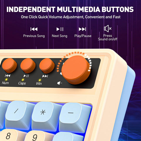 Music Adjusting Wired Keyboard - Alt View