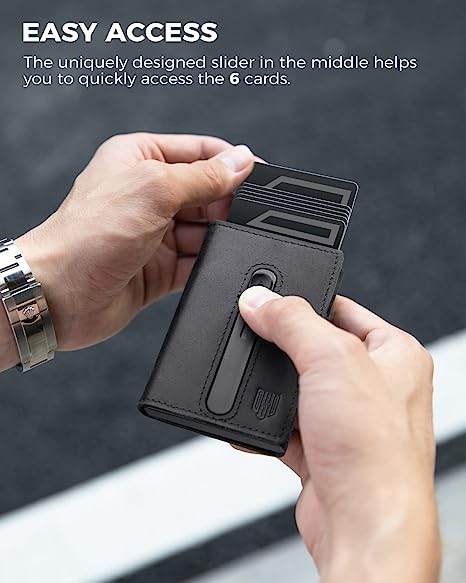 RFID Blocking Automatic Pop Up Card Wallet - DMC Wholesale