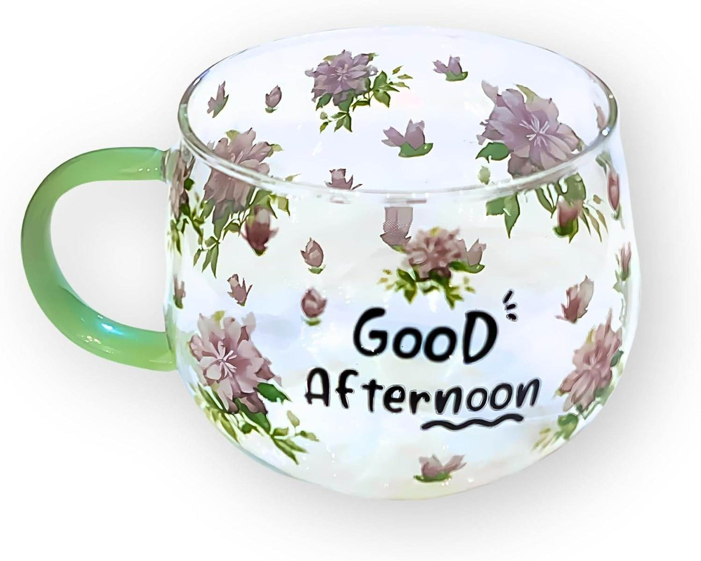 Single Wall Glass Mug (Green)(380ml) - DMC Wholesale