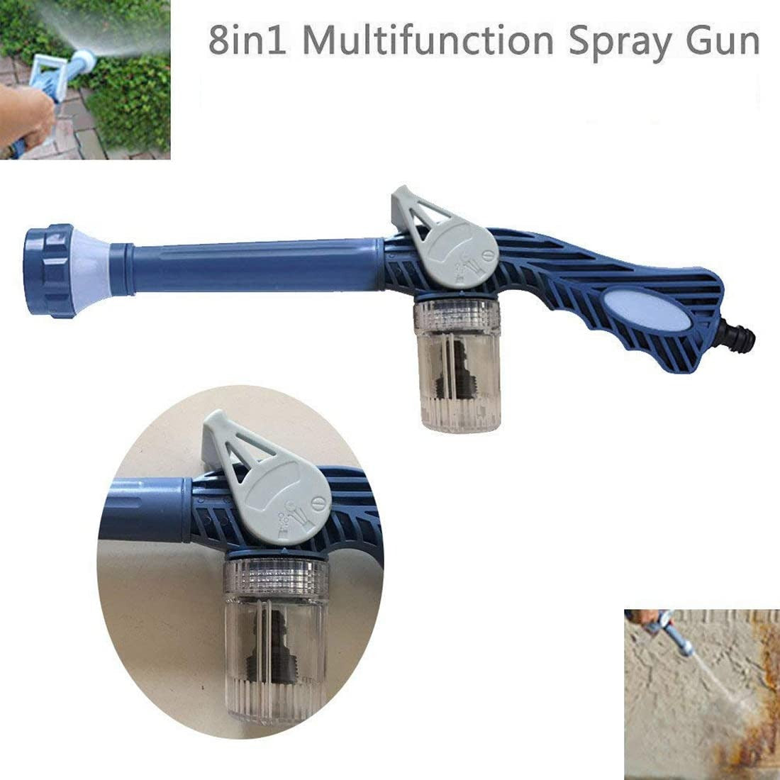 Multi-Function Water Spray Gun with Built-In Soap Dispenser