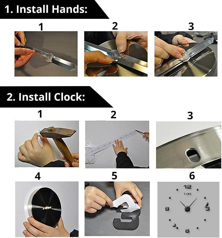 DIY Modern Bird 3D Wall Clock (Black)(60-70cm) - DMC Wholesale