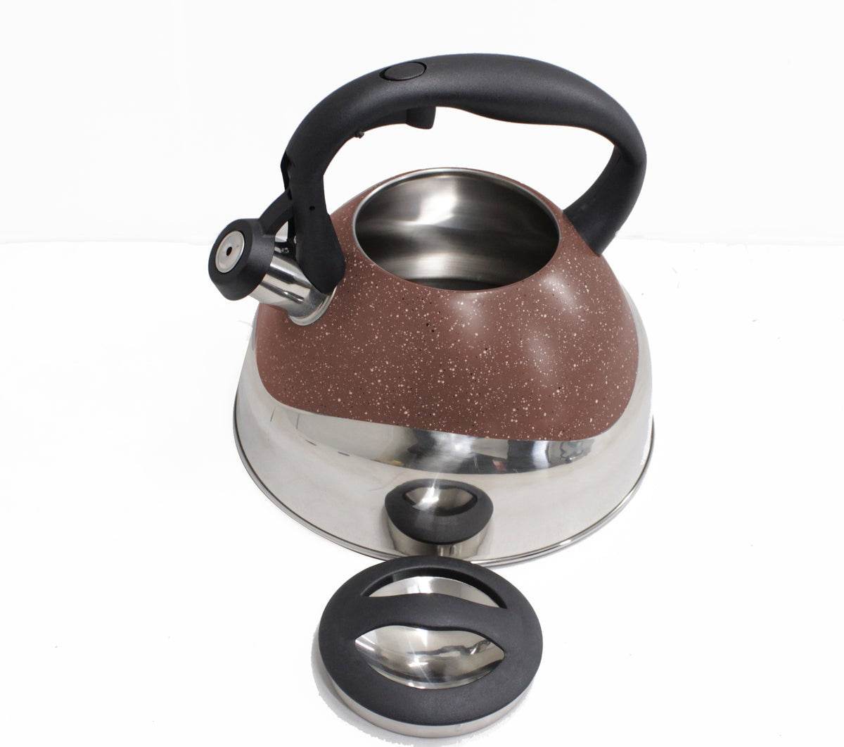 Speckled And Polished Two Tone Whistling Kettle (3L) - DMC Wholesale