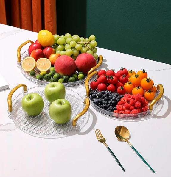Acrylic Clear Round Serving Tray (31cm)