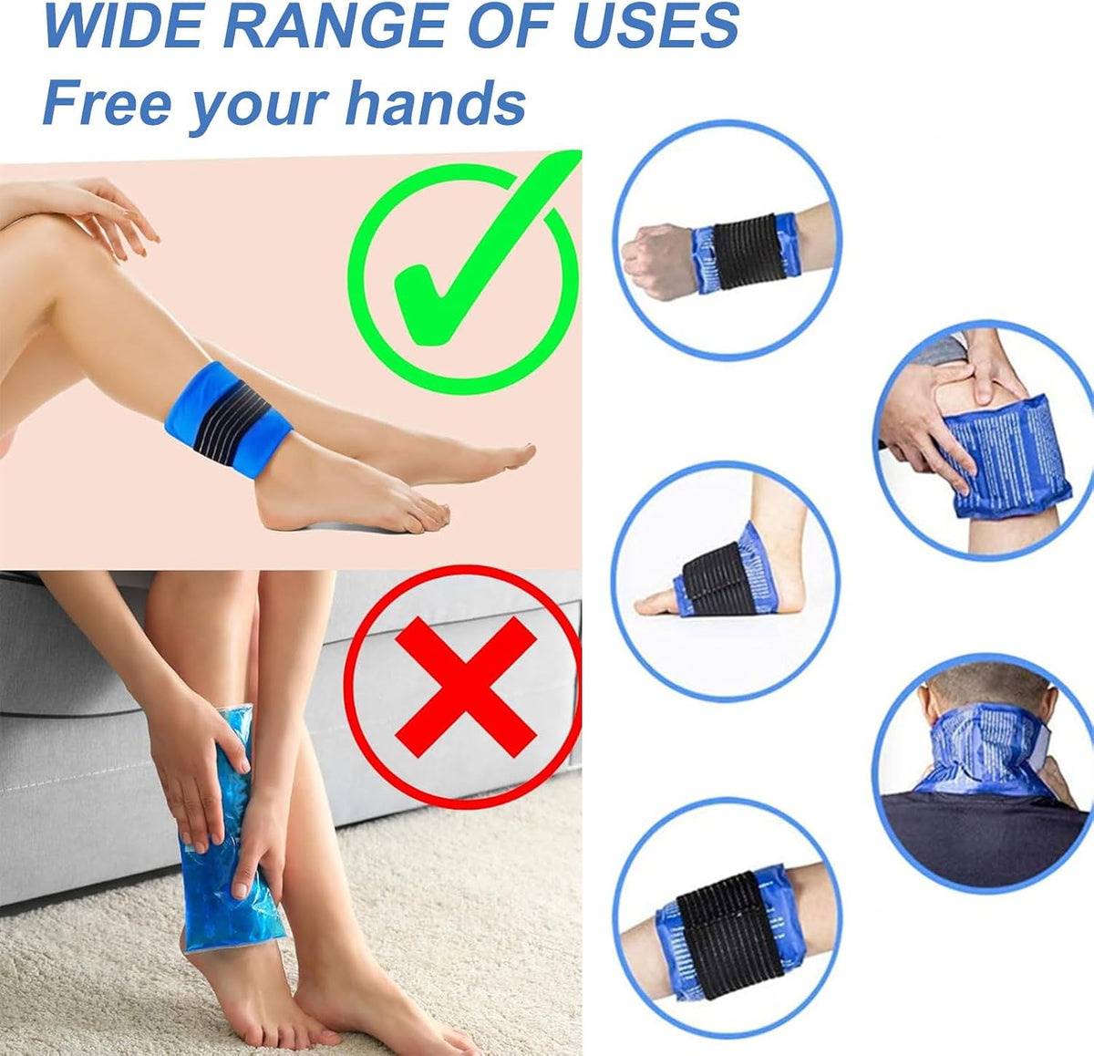 Reusable Hot And Cold Gel Compress With Adjustable Strap