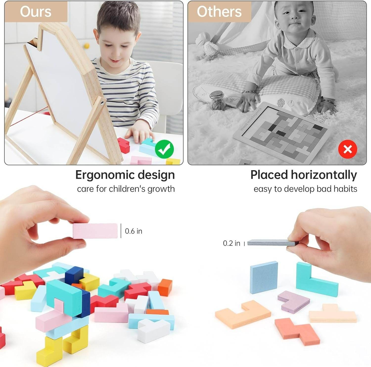 Multifunctional 3D Tetris Wooden Board - DMC Wholesale