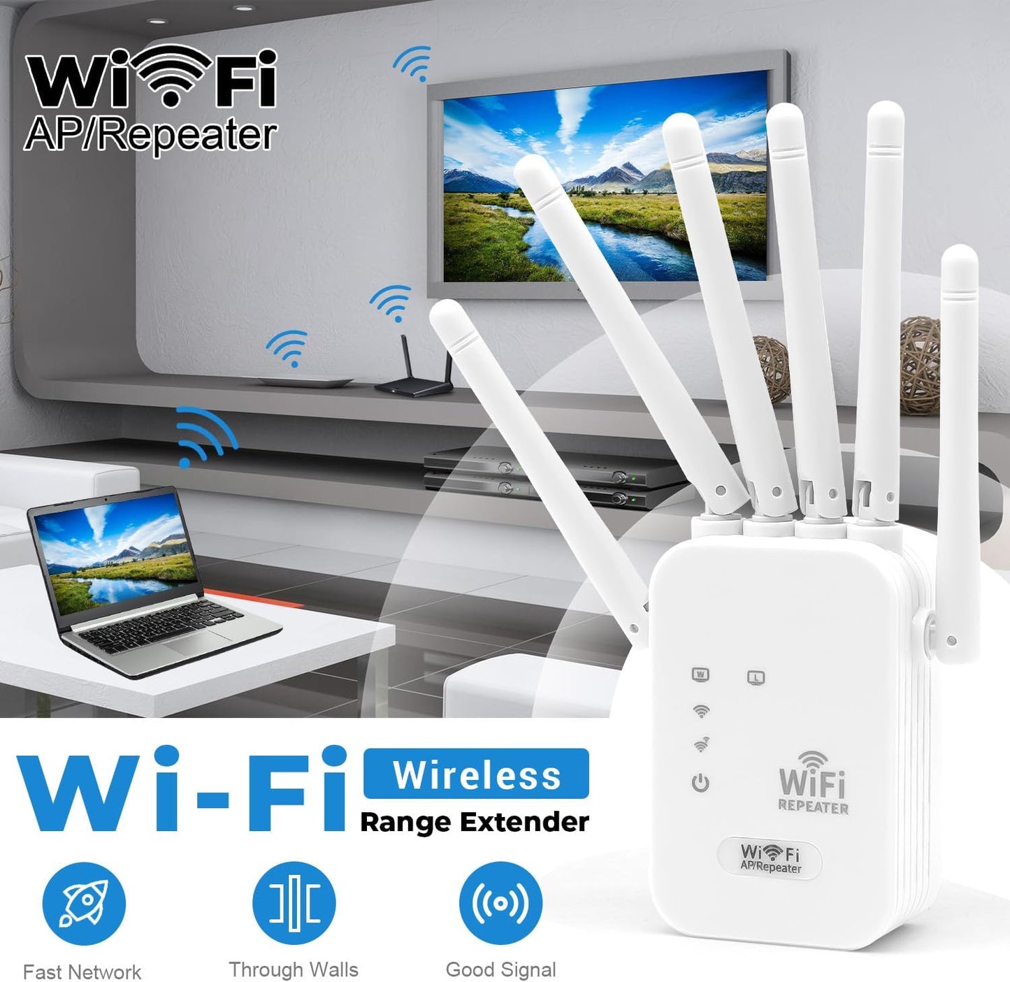 Custom Catch WIFI Extender (6 Antenna)