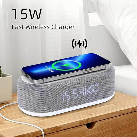 Multifunctional Wireless Charging Digital Clock - Alt View