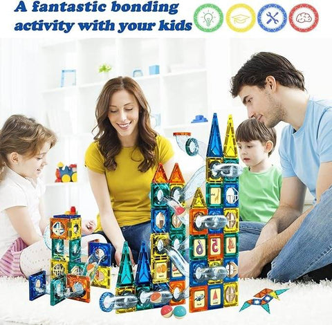 Magnetic Building Blocks (168 pcs) - Alt View