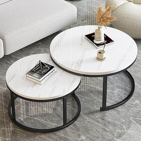 Round Coffee Table Set (2 pcs)(70x43.5cm)(50x39.5cm)