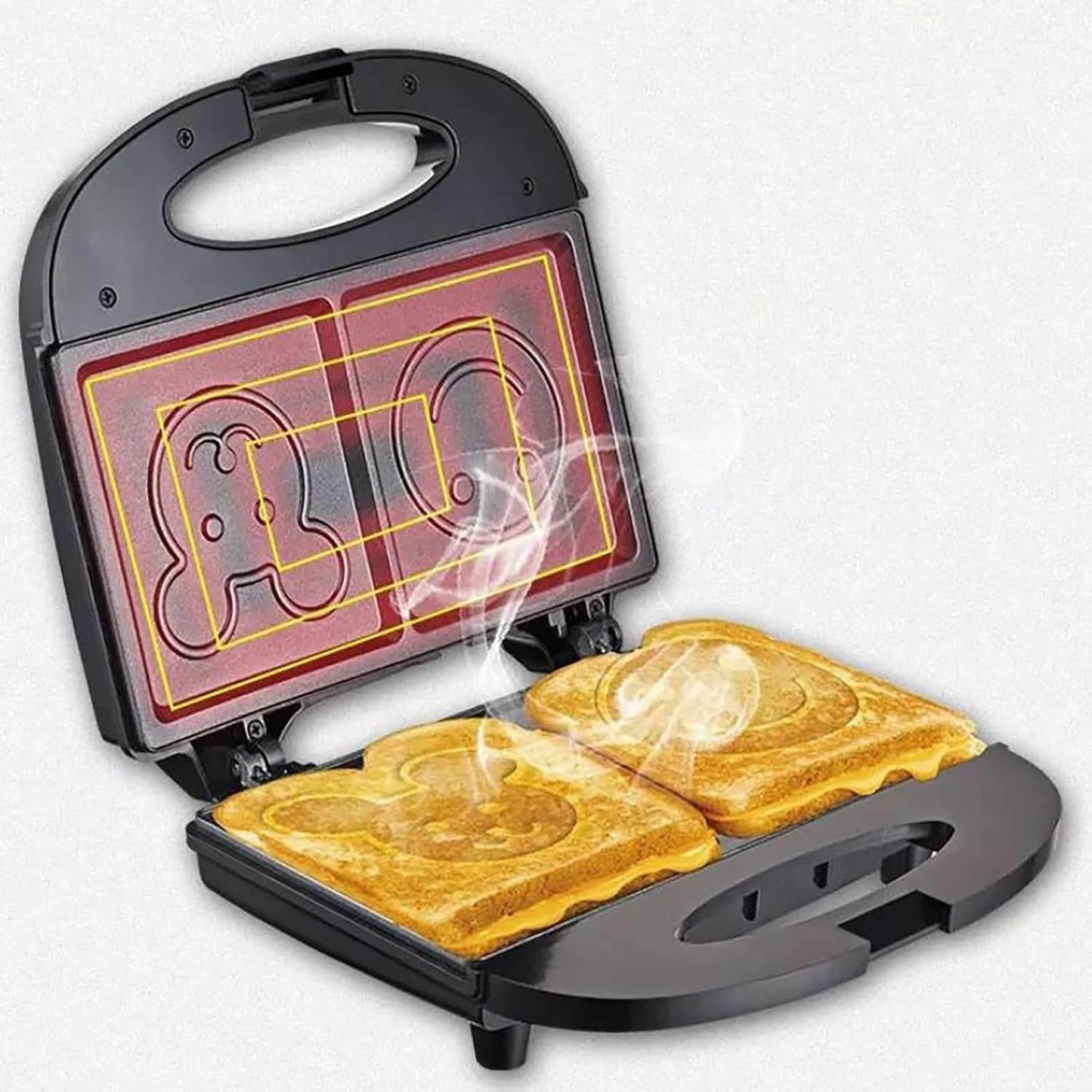Smiley Face Sandwich And Waffle Maker - DMC Wholesale