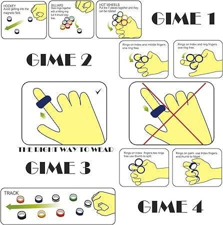 Fidget Toy Magnetic Rings (3 pcs) - DMC Wholesale