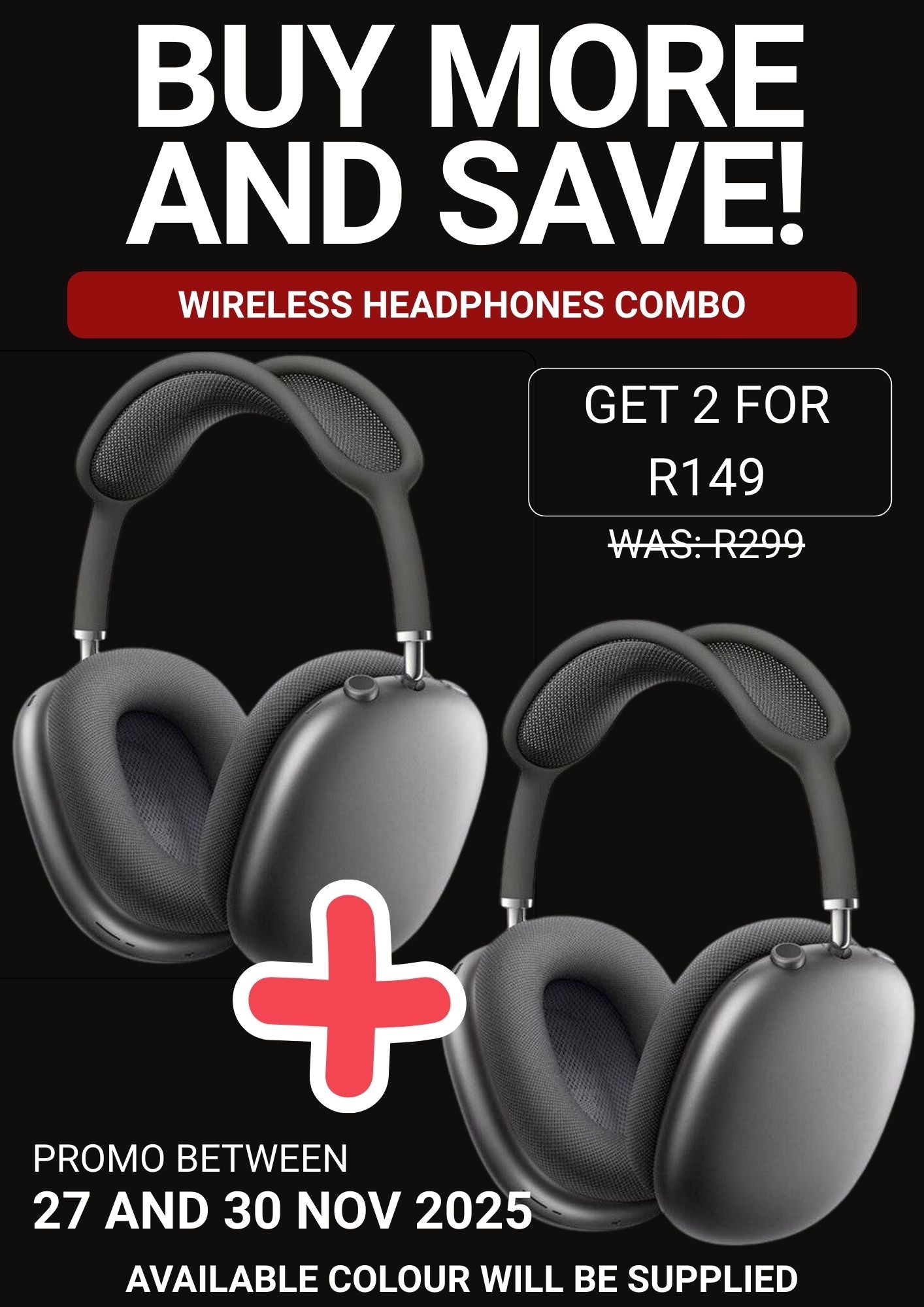 Wireless Headphones Combo