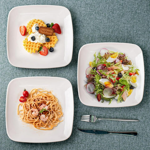 Rounded Square Melamine Plates (Large)(24cm)(6 pcs)