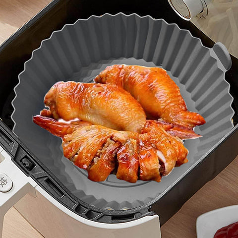 Round High Quality Silicone Air Fryer Tray Liner (20cm)(Each) - Alt View
