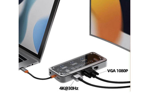 10in1 USB C HUB Dock Station - Alt View
