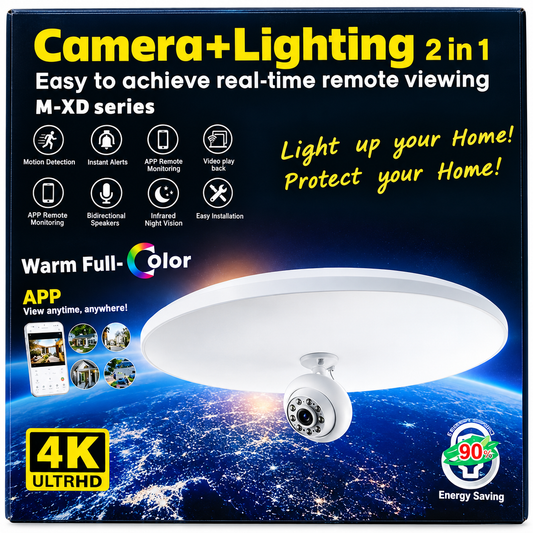 AI Camera With 2in1 Ceiling Light