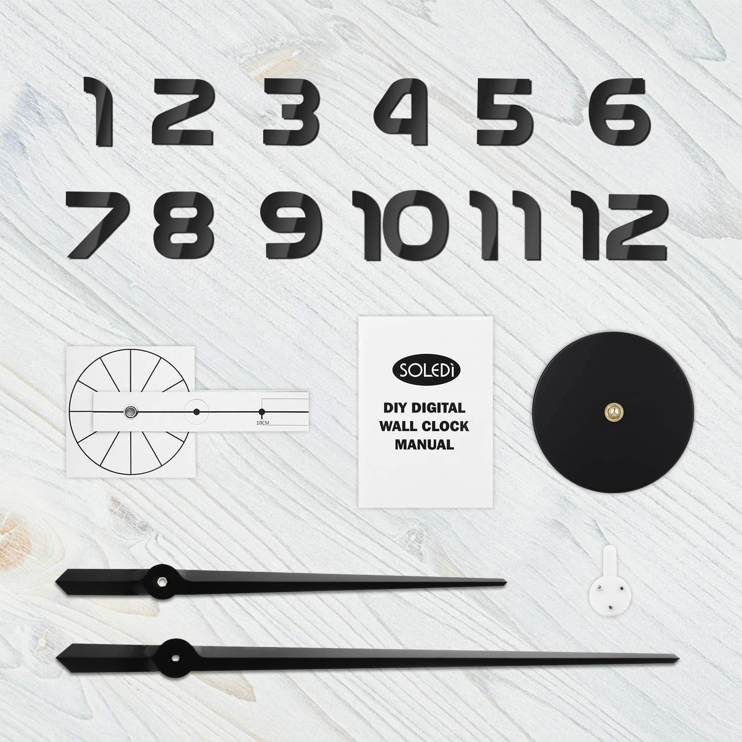 DIY Modern 3D Wall Clock (Silver)(60-70cm) - DMC Wholesale