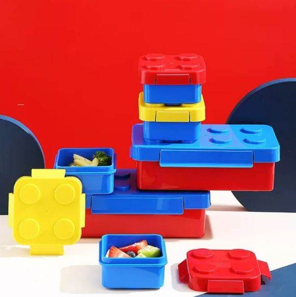 Building Block Stackable Lunch Box Set - DMC Wholesale